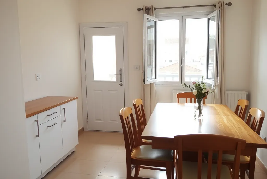 Comedor de una vivienda tras la limpieza