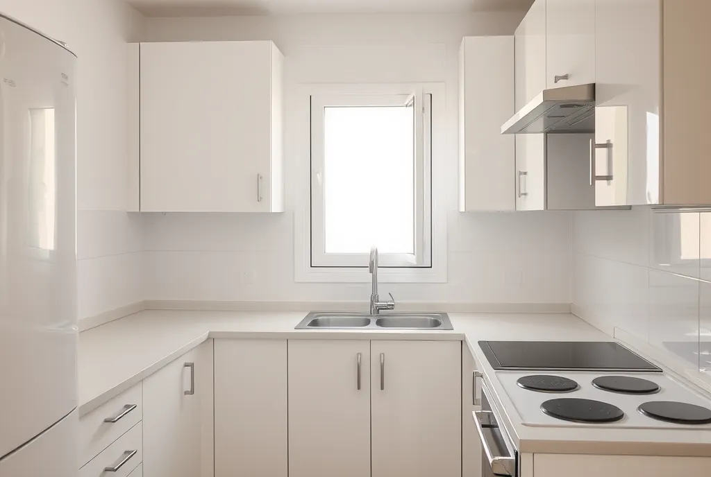Cocina desinfectada de una vivienda